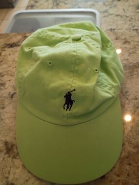 Ralph Lauren Polo Baseball Cap Green W Navy Pony-2 Left!